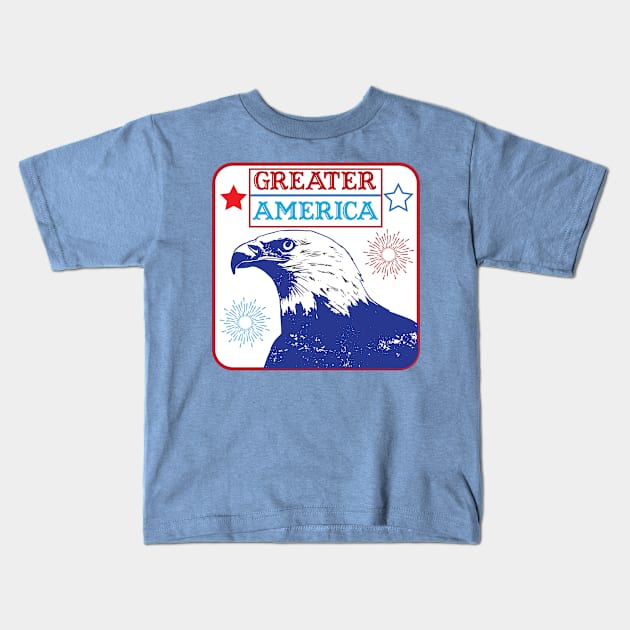 GREATER AMERICA Kids T-Shirt by theanomalius_merch